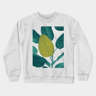 Summer tropical textural leaves print. Vibrant green exotic leaves. Summer leafy composition Crewneck Sweatshirt